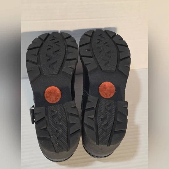 Harley Davidson Ankle Boots Womans Size 5 Leather Black Like New - Picture 4 of 8